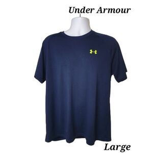 Under Armour Men's UA HeatGear Loose Fit T-Shirt LG Navy Blue NWOT